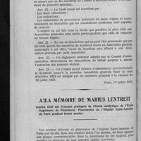 0198 - Page 188 - Syndicat de la presse pharmaceutique. Statuts / A la mémoire de Marius Lextreit