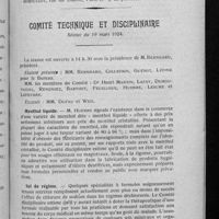 0217 - Page 205 - Extrait du procès-verbal de la séance du Conseil d'administration du mercredi 16 avril 1924 / Comité technique et disciplinaire. Séance du 19 mars 1924. Menthol liquide / Sel de régime