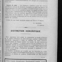 0319 - Page 307 - Comité technique et disciplinaire. Séance du 30 avril 1924. Glycérophosphate de soude liquide / Liqueurs de table / Distinction honorifique
