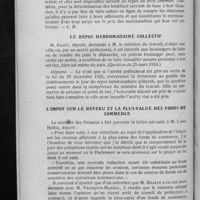 0330 - Page 318 - Questions diverses de nature fiscale. Les coopératives / Le repos hebdomadaire collectif / L'impôt sur le revenu et la plus-value des fonds de commerce