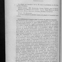 0390 - Page 376 - Comité technique et disciplinaire. Séance du 21 mai 1924. Les médicaments d'urgence pour le Service de garde du dimanche / Label Syndical