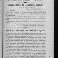 0413 - Page 399 - Le statut légal des fonds de commerce /Syndicat général de la droguerie française / Pour la défense de nos syndiqués