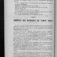 0416 - Page 402 - Surveillez la rédaction des bons de médicaments à l'usage des « mutilés » / Envoyez vos mémoires en temps voulu