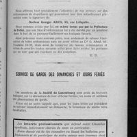 0417 - Page 403 - Attention aux faussaires toxicomanes / Service de garde des dimanches et jours fériés