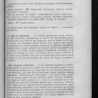 0463 - Page 447 - Comité technique et disciplinaire. Séance du 18 juin 1924. Le stage en pharmacie / Eaux minérales artificielles / Le bouchage des flacons de teinture d'iode