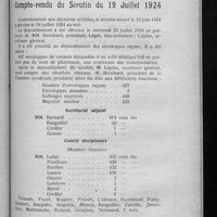 0499 - Page 481 - Élections syndicales. Compte-rendu du Scrutin du 19 juillet 1924