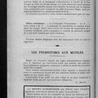 0528 - Page 506 - L'action judiciaire de notre Chambre syndicale / Les fournitures aux mutilés