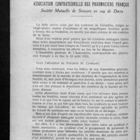 0566 - Page 542 - Les belles oeuvres professionnelles. Association confraternelle des pharmaciens français. Société mutuelle de secours en cas de décès
