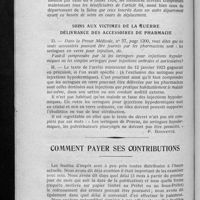 0570 - Page 546 - Les fournitures pharmaceutiques aux mutilés / Comment payer ses contributions