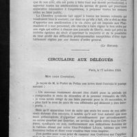 0626 - Page 596 - La fermeture des pharmacies le dimanche / Circulaire aux délégués