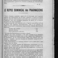 0675 - Page 639 - Paiement de la cotisation pour 1925 / Le repos dominical des pharmaciens