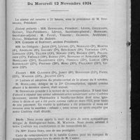 0695 - Page 659 - Extrait du procès-verbal de la séance du Conseil d'administration du mercredi 12 novembre 1924