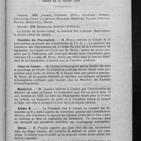 0789 - Page 751 - Conseil de la Fédération des sociétés pharmaceutiques d'arrondissements de Paris et de la Seine. Séance du 27 octobre 1924. Chambres des pharmaciens / Caisse de secours / Monument / Affaire R.... / Divers