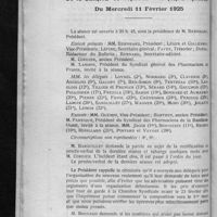 0091 - Page 82 - Extrait du procès-verbal de la séance du Conseil d'administration du mercredi 11 février 1925