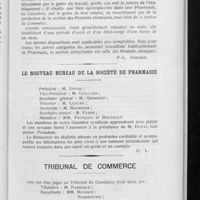 0025 - Page 23 - Délai-congé d'usage en pharmacie / Le nouveau bureau de la société de pharmacie / Tribunal de commerce