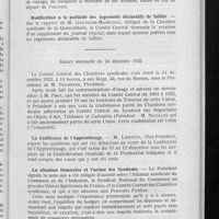 0045 - Page 43 - Comité central des Chambres syndicales. Séance mensuelle du 25 novembre 1925. Le remboursement des frais de voyage avancé par le patron / Modification à la publicité des jugements déclaratifs de faillite / Séance mensuelle du 24 décembre 1925. La Conférence de l'apprentissage / La situation financière et l'action des syndicats