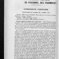 0068 - Page 66 - Office départemental du placement et de la statistique du travail. Service de placement paritaire du personnel des pharmacies. Commission paritaire. Procès-verbal de la séance du 6 octobre 1925 / Procès-verbal de la séance du 11 juin 1925