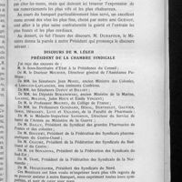 0102 - Page 101 - Le banquet du centenaire de la Chambre syndicale. Discours de M. Léger président de la Chambre syndicale