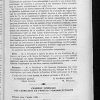 0136 - Page 135 - Extrait du procès-verbal de la séance du Conseil d'administration du mercredi 10 février 1926 / Chambre syndicale des fabricants de produits pharmaceutiques