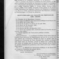 0195 - Page 194 - Informations renseignements divers. Société de thérapeutique / Institution dans les Facultés de professeurs sans chaire / Commission administrative d'Hôpital