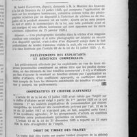 0250 - Page 249 - Questions diverses de nature fiscale. Enseignes lumineuses / Prélèvements des exploitants et bénéfices commerciaux / Coopératives et chiffre d'affaires / Droit de timbre des traites