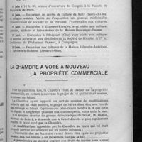 0438 - Page 431 - Comité interministériel des plantes médicinales et des plantes à essences. VIe Congrès national de la culture des plantes médicinales / La Chambre à voté à nouveau la propriété commerciale
