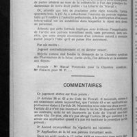 0519 - Page 510 - Jurisprudence professionnelle. Le jugement de Versailles / Commentaires