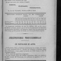 0720 - Page 705 - Brochure de propagande. Le Service du placement du personnel des pharmacies / Jurisprudence professionnelle. Un prête-nom en appel