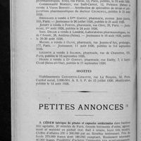 0723 - Page 708 - Informations. Renseignements divers. Ventes / Sociétés / Petites annonces