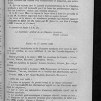 0868 - Page 841 - Comité technique et disciplinaire. Séance du 16 juin 1926. Questions diverses / Séance du 27 octobre 1926
