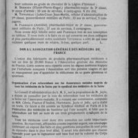 0918 - Page 891 - Informations. Renseignements divers. Élections prud'hommales / Légion d'honneur / Don à l'Association générale des médecins de France / A travers le « Journal officiel »