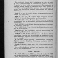 0927 - Page 898 - Jours et heures de réception des membres du bureau