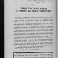 0989 - Page 950 - La taxe d'apprentissage. Comment se calcule-t-elle ? Comment doit-elle payée ? / Banquet de la Chambre syndicale des fabricants des produits pharmaceutiques