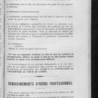 0924 - Page 895 - Rappel de recommandations / Renseignements d'ordre professionnel