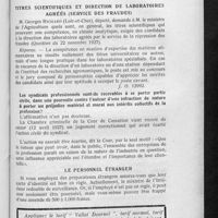 1008 - Page 977 - Renseignements d'ordre professionnel et paraprofessionnel. Titres scientifiques et direction de laboratoires agréés / Le personnel étranger