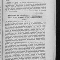 0059 - Page 55 - Renseignements d'ordre fiscal. Forfait et impôts sur les bénéfices industriels et commerciaux / Production de comptabilité. - Prescription. - Relèvement du coefficient antérieurement appliqué