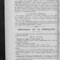 0070 - Page 66 - Renseignements d'ordre commercial. Expertise d'avarie / La publicité lumineuse / Chronique de la spécialité
