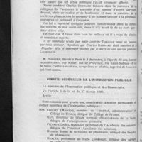 0086 - Page 82 - Informations. Renseignements divers. Nécrologie. [Charles Bernard ; Pommier] / Conseil supérieur de l'instruction publique