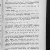 0103 - Page 97 - Compte-rendu de la Société du Conseil d'administration du mercredi 8 février 1928. Remises sur le tarif de la A. G. / Budget du Bulletin / Rapports des groupements pharmaceutiques locaux avec la C. S. / Loi de 8 heures