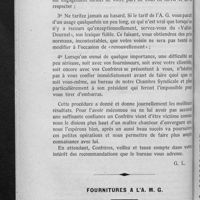0108 - Page 102 - A nos confrères. Recommandations importantes / Fournitures à l'A. M. G.