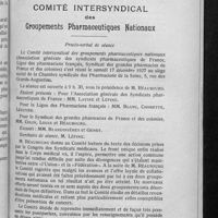0109 - Page 103 - Assurances sociales. Comité intersyndical des groupements pharmaceutiques nationaux