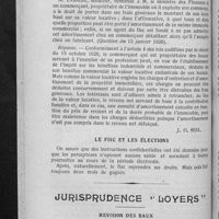 0214 - Page 206 - Question d'ordre fiscal. Comment propriétaire de l'immeuble. - Frais généraux, bénéfices. - Amortissement / Le fisc et les élections / Jurisprudence « Loyers ». Révision des baux