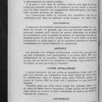 0300 - Page 290 - Notes de jurisprudence. Abus des confiance / Assurances / Amendes / Action résolutoire / Assurances