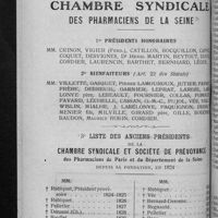 0412 - Page 400 - Publication annuelle de la liste des membres de la Chambre Syndicale des pharmaciens de la Seine