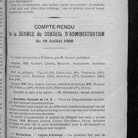 0529 - Page 513 - A propos d'un cinquantenaire par le Dr Henri Martin / Compte-rendu de la séance du Conseil d'administration du 18 juillet 1928. I. Assembée générale de l'A.G. / IV. Distinctions. - Légion d'honneur