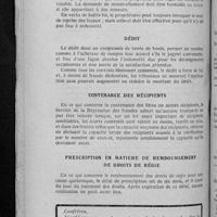 0580 - Page 564 - Renseignements d'ordre commercial. Baux / Dédit / Contenance des récipients / Prescription en matière de remboursement de droits de régie