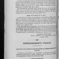 0650 - Page 632 - L'impôt sur intérêts des billets de fonds de commerce / Renseignements fiscaux. Chiffre d'affaires et restitution de sommes indument payées / Commissionnaire