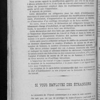 0690 - Page 670 - Nouvelle obligation / Si vous employez des étrangers