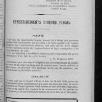 0699 - Page 679 - Modération des pénalités de la taxe sur le chiffre d'affaires / Renseignements d'ordre fiscal. Patente / Communauté