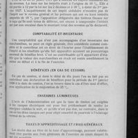 0803 - Page 781 - Renseignements d'ordre fiscal. Enregistrement de baux (délais) / Impôt sur le revenu / Comptabilité et inventaire / Bénéfices (en cas de cession) / Enseignes lumineuses / Taxes d'apprentissage et frais généraux / Le forfait (résiliation)